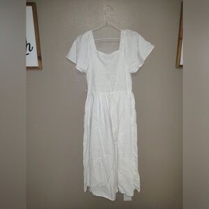 NWT Beach lunch lounge white eyelet dress size small